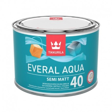 Farba Tikkurila Everal Aqua 0,5 PMAT biała d/mebli