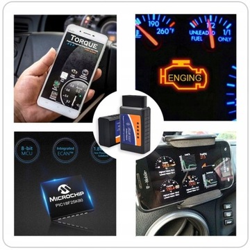 ДИАГНОСТИЧЕСКИЙ ИНТЕРФЕЙС ELM 327 OBD2 2.1 BLUETOOTH VW AUDI OPEL VAG FORD