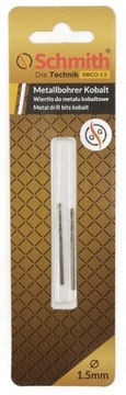 СВЕРЛА ПО МЕТАЛЛУ SCHMITH COBALT СВЕРЛА 1,5мм 2шт НАБОР ДЛЯ ЧУГУНА СТАЛИ