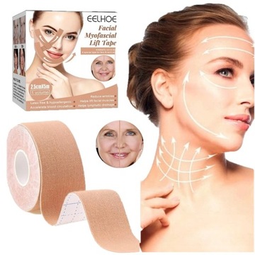 TAŚMA DO FACELIFTINGU KINESIOTAPING TEJPY 2,5 x 5M POPRAW NAPIĘCIE SKÓRY