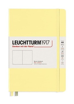 Notes A5 z gumką Leuchtturm waniliowy notatnik 250 czystych stron pamiętnik