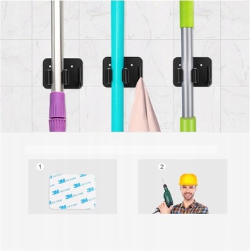 4X САМОКЛЕЯЩИЕСЯ ВЕСЕЛКИ ДЛЯ ШВАБРЫ И МЕТЛЫ