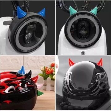 Цветные рожки для шлема, 2 шт. Красные.