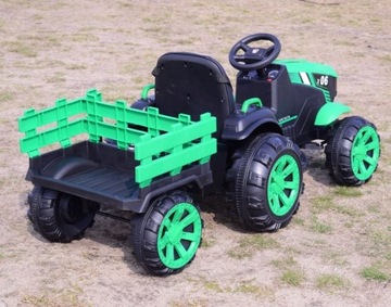 БОЛЬШОЙ АККУМУЛЯТОРНЫЙ ТРАКТОР С ПРИЦЕПОМ «POWER 06», МЯГКИЙ