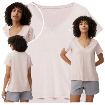 4f t-shirt damski koszulka regular z bawełną