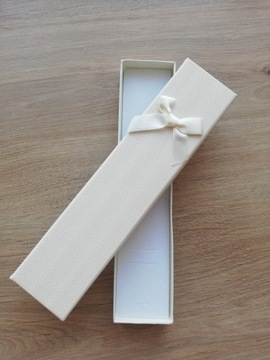 длинная эко-коробка, бежевая, упаковка 20 х 4,5