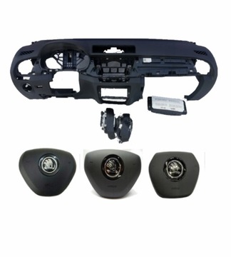 SKODA FABIA III 3 DESKA KOKPIT AIRBAG PASY KOMPLET