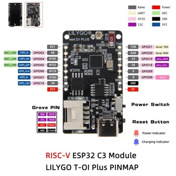 Беспроводной модуль TTGO T-OI Plus ESP32-C3 RISC-V MCU