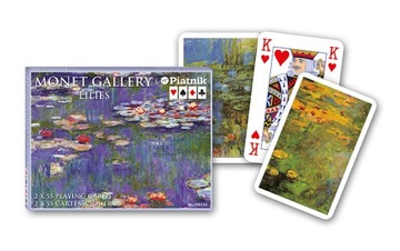 Karty do gry 2 Talie, PIATNIK Monet Lilie