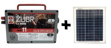 Zestaw pastuch ŻUBR 11J + panel solar 10W