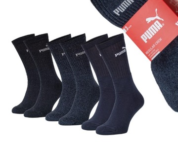 Skarpety Puma długie 3-pack granatowe r. 43/46