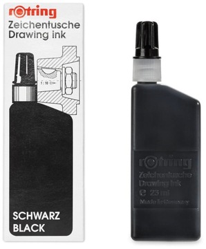 Tusz kreślarski czarny 23 ml, Rotring