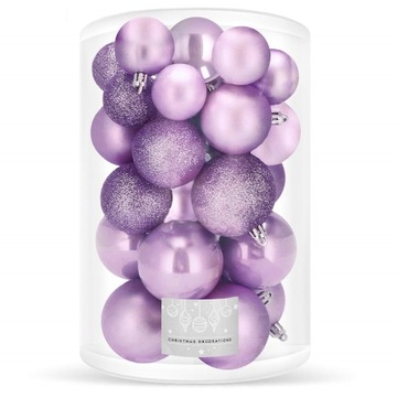 BOMBKI NA CHOINKĘ 6/5/4 cm NIETŁUKĄCE BOMBKA 30szt