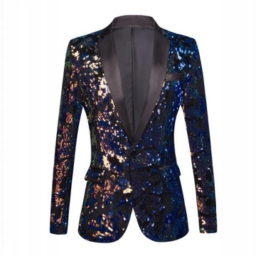 Men Shawl Lapel Blazer Designs Plus Sequins Suit J