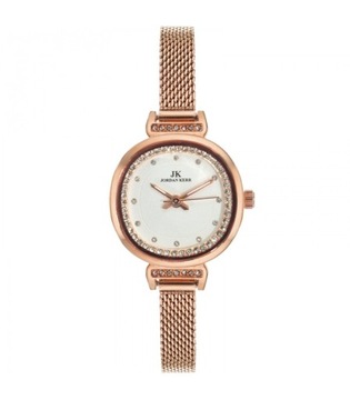 ZEGAREK DAMSKI JORDAN KERR Bransoleta MESH Rose Gold