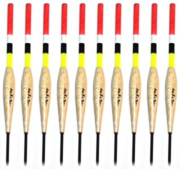 SPŁAWIKI PRZELOTOWE Z BALSY - 5gr. KOMPLET - 10 SZTUK.