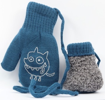 2-3 lata OCIEPLONE SZNUREK Z jednym palcem Chłopięce 13 cm GRANAT JEANS 123