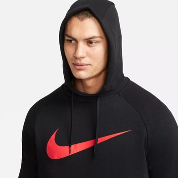 bluza nike meska bluza z kapturem duże logo czerwony swoosh