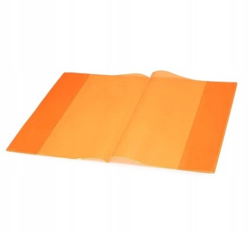 Okładka A4 21 cm x 32,2 cm transparentna pomarańcz