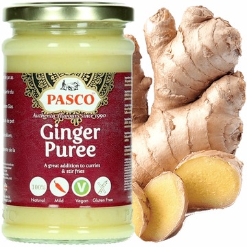 Pasta z Imbiru Świeży Mielony Imbir Przetarty Ginger Puree w Słoiku 270g