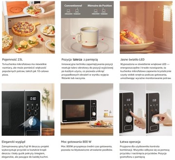 Toshiba MM2-AM23PF(WH) микроволновая печь 8 ПРОГРАММ 800 Вт 23 л