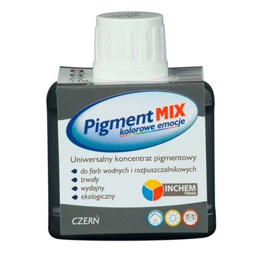 Farba akrylowa PIGMENT Inchem 0,08 l CZERŃ BARWNIK CZARNY