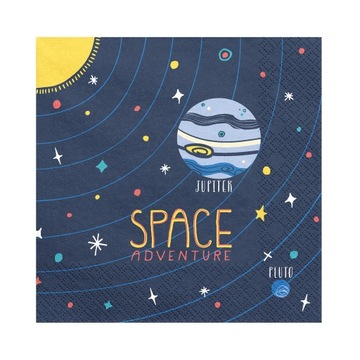 Serwetki kosmos 33x33cm 20 sztuk na urodziny