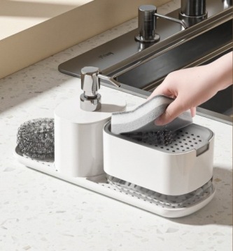 НАБОР КУХОННОГО ОРГАНАЙЗЕРА Дозатор мыла для средства для мытья посуды с насосом