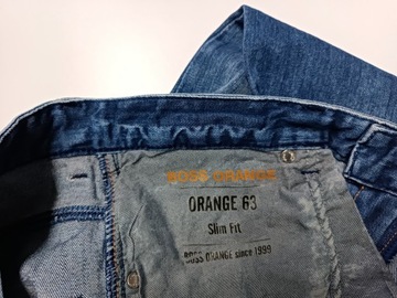 HUGO BOSS ORANGE SLIM FIT MARKOWE JEANSY Pas do 92 cm r. W32 L34