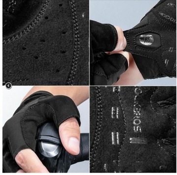 Rękawiczki rowerowe MTB kolarstwo oddychające wygodne ROCKBROS S196BK 2XL