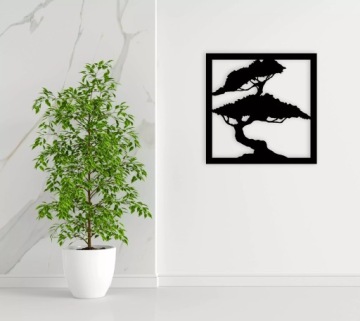 Картина ДЕРЕВО ЖИЗНИ БОНСАЙ, подставка ХРОБОТЕК, рамка 30см