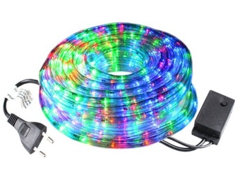 WĄŻ ŚWIETLNY LAMPKI CHOINKOWE LED MULTI 10M ZEWNĘTRZNY PROGRAMATOR IP44