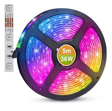 Taśma LED RGB 30 SMD5050 12V 5m IP20 30041