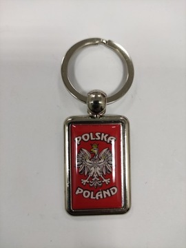 BRELOK METALOWY POLSKA, PREZENT Z POLSKI PROSTOKĄT
