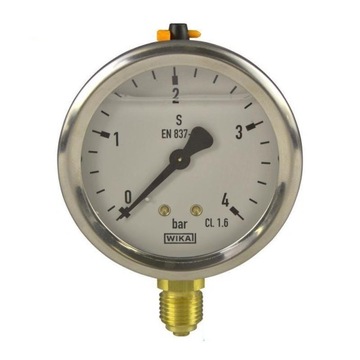 0-4BAR M12x1,5 manometr glicerynowy 63mm KFM M63R/G WIKA 213.53.063R