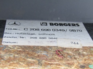 4 MERCEDES CLK W208 POLIČKA ZADNÍ ROLETA ELEKTRICKÁ + SPÍNAČ KPL