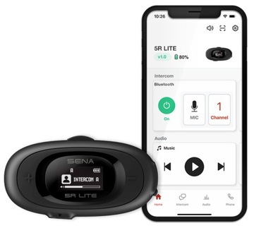 INTERKOM MOTOCYKLOWY SENA 5R LITE WYŚWITLACZ LCD BLUETOOTH 5.1 + MIKROFON