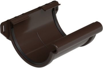 GALECO ŁĄCZNIK RYNNY ZŁĄCZKA PVC 130 CIEMNY BRĄZ RAL 8019
