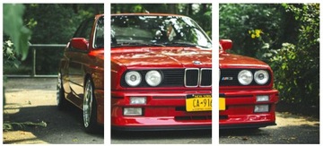 3x OBRAZ NA ŚCIANĘ BMW E30 CZERWONE 30x40
