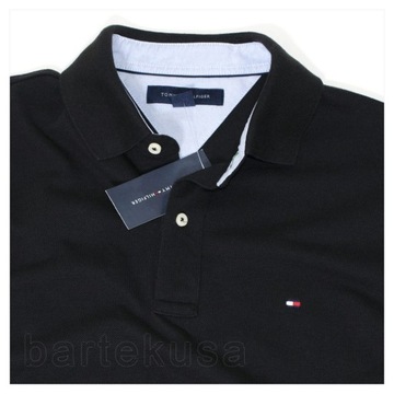 TOMMY HILFIGER CZARNA MESKA KOSZULKA POLO L/XL