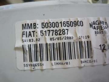 FIAT LINEA 1.4 PŘÍSTROJOVÁ DESKA 51778287