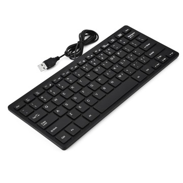 ПЛОСКАЯ МАЛЕНЬКАЯ МИНИ-КЛАВИАТУРА ТОНКАЯ ДОМАШНЯЯ ПРОВОДНАЯ USB-КЛАВИАТУРА, 78 КНОПОК