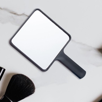 Зеркало для макияжа в стиле ретро Ручное зеркало для макияжа черного цвета