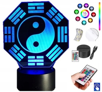Lampka na biurko Yin Yang 16kolorów LED PLEXIDO