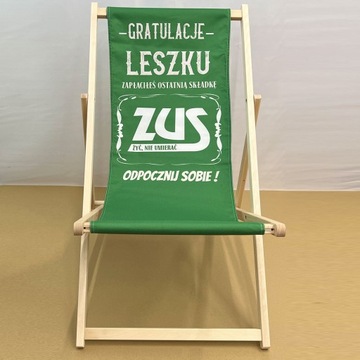 Drewniany Ogrodowy Leżak Wypasionego Taty Prezent Plaża