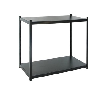 Regał metalowy PIKA czarny 2 półki 55x80x30