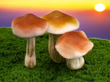 РЕАЛИСТИЧЕСКОЕ УКРАШЕНИЕ ГРИБ, КАК ЖИВАЯ ГУБКА, КОЛОС 8 СМ, УКРАШЕНИЕ