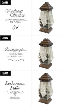 ZNICZ kapliczka LATARENKA z GRAWEREM dla Siostry