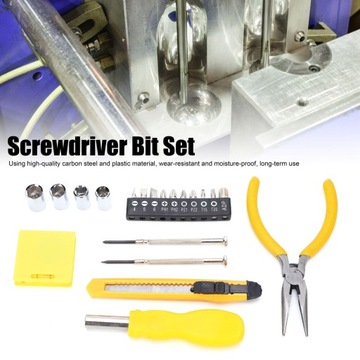 Набор ручных инструментов для домашнего использования.