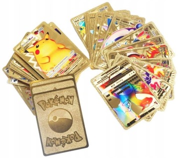 Карты POKEMON 3в1 165шт. Золото Черный Серебро Набор